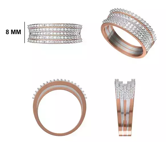 Wedding Engagement Women Ring STL FBX JCD Details