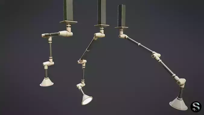 Laboratory Lamp Low-poly 3D model
