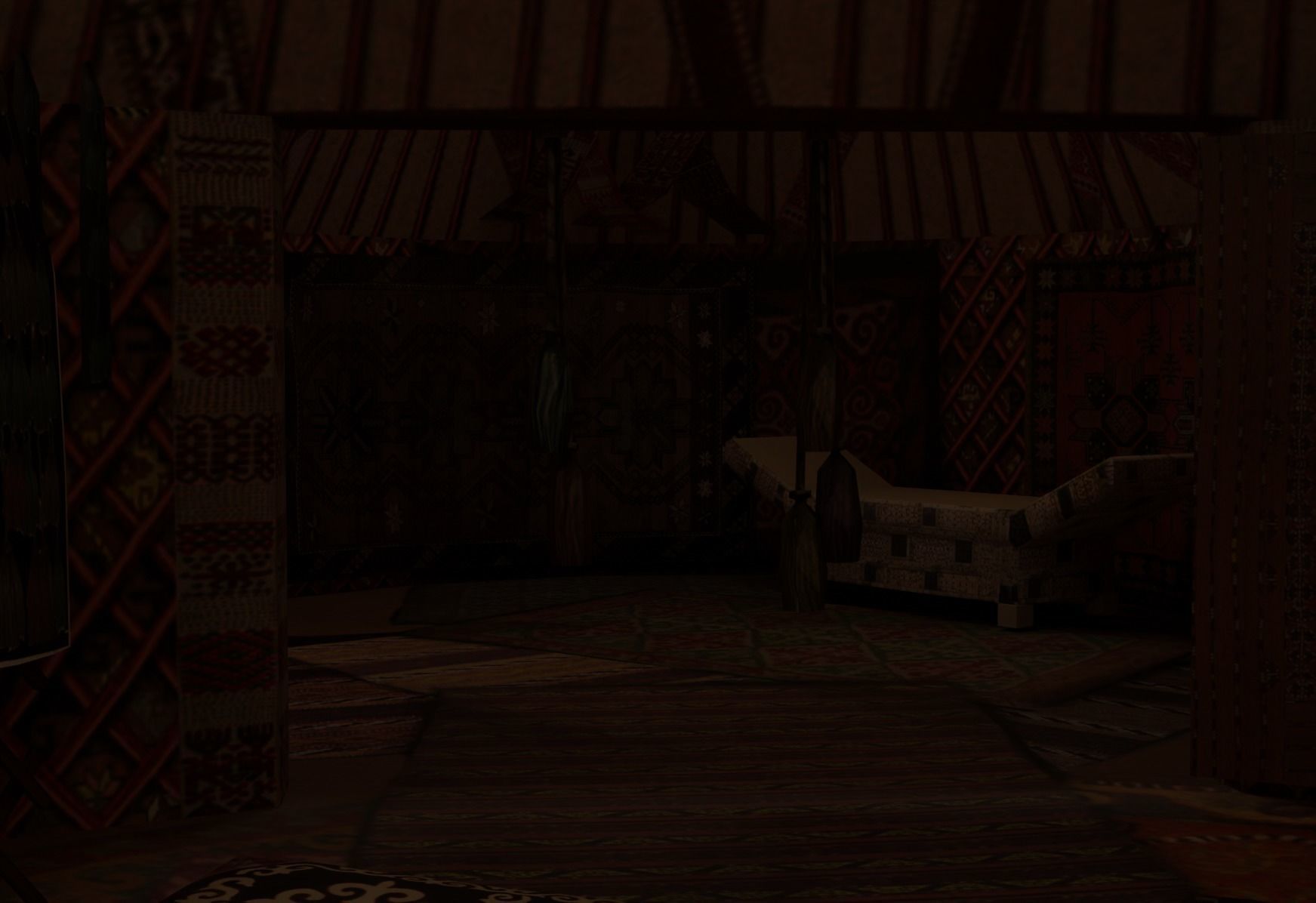 3 Yurts - Low Poly Game Ready Low-poly 3D model_18