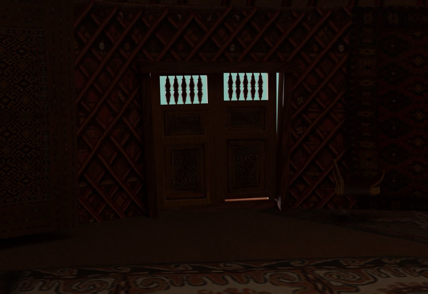 3 Yurts - Low Poly Game Ready Low-poly 3D model_20