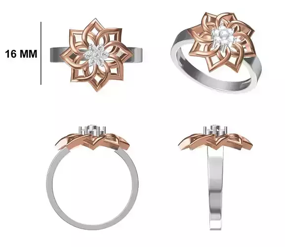 Wedding Engagement Women Ring STL FBX JCD Details