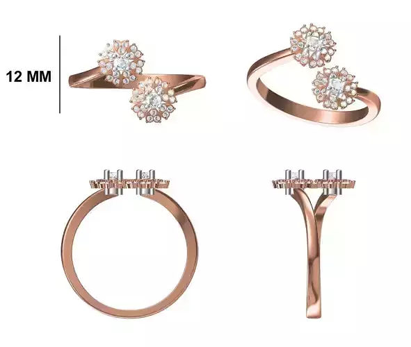 Wedding Engagement Women Ring STL FBX JCD Details