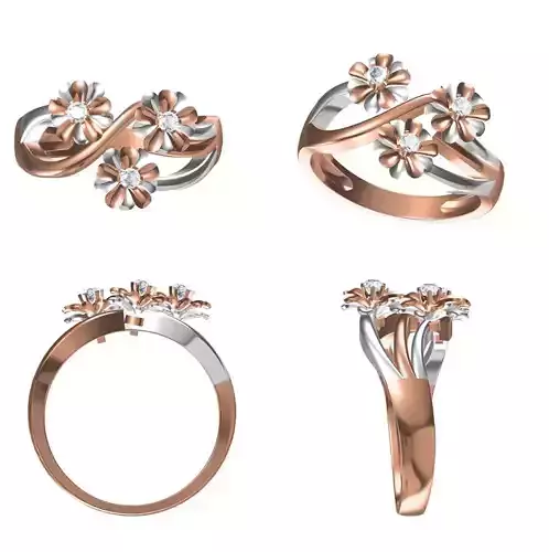 Wedding Engagement Women Ring STL FBX JCD Details