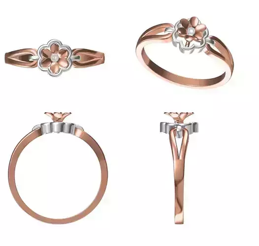 Wedding Engagement Women Ring STL FBX JCD Details