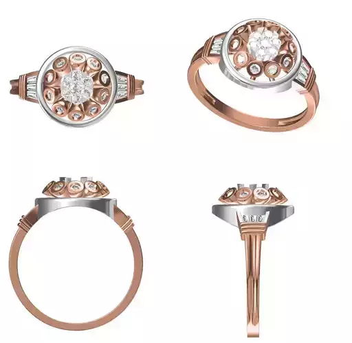 Wedding Engagement Women Ring STL FBX JCD Details