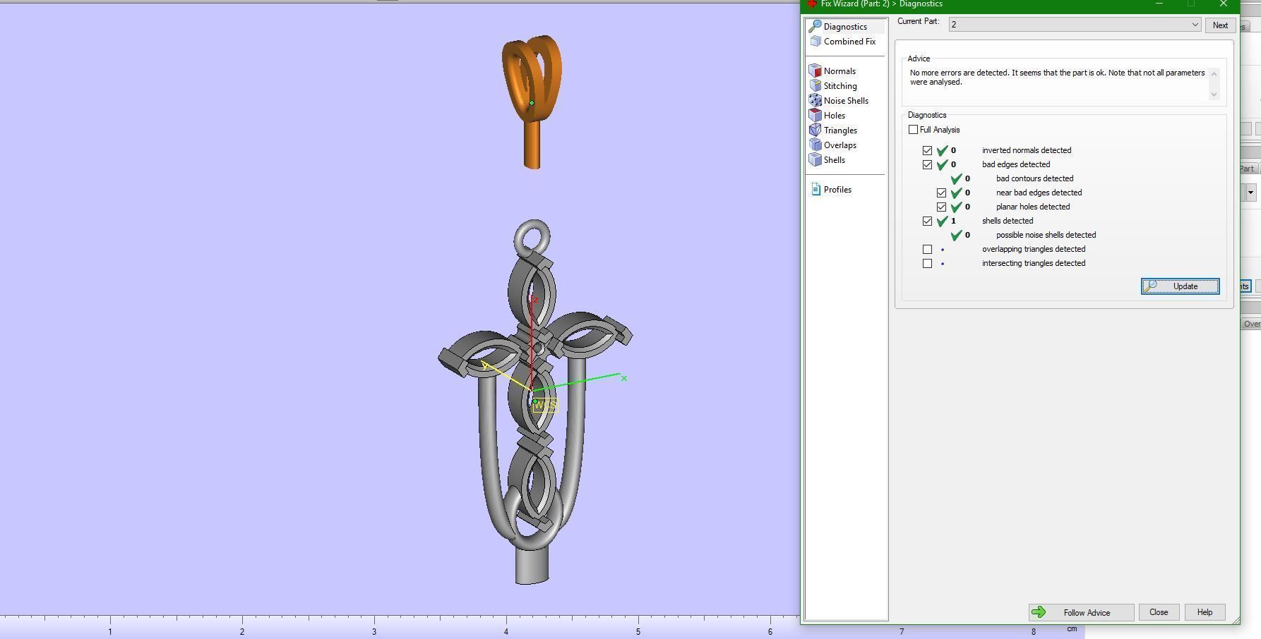 Fashion  Cross pendant with marquise stone and diamon 3D print model_7