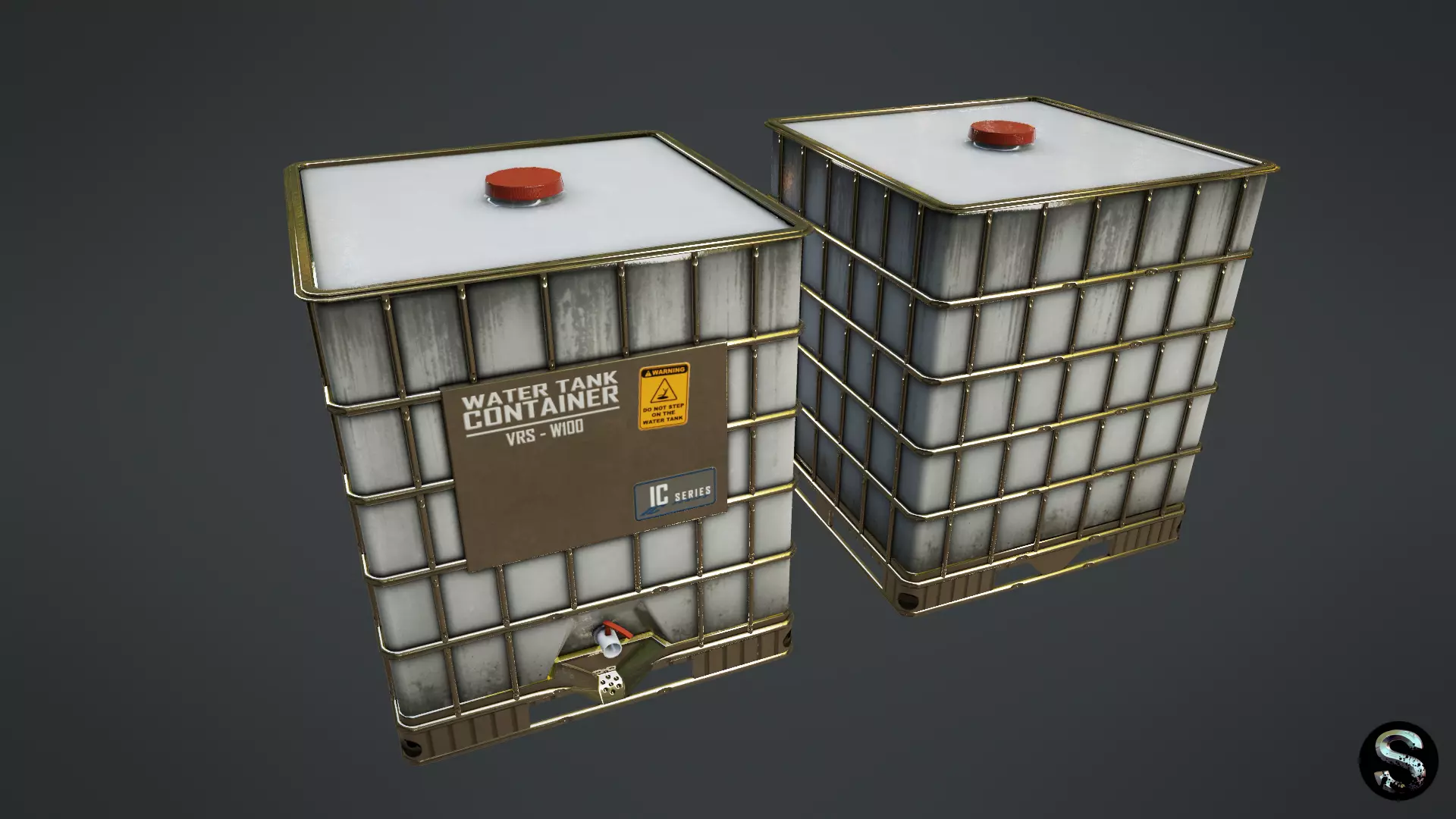 Water Tank Low-poly 3D model