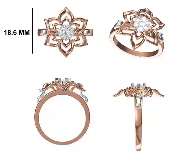 Wedding Engagement Women Ring STL FBX JCD Details