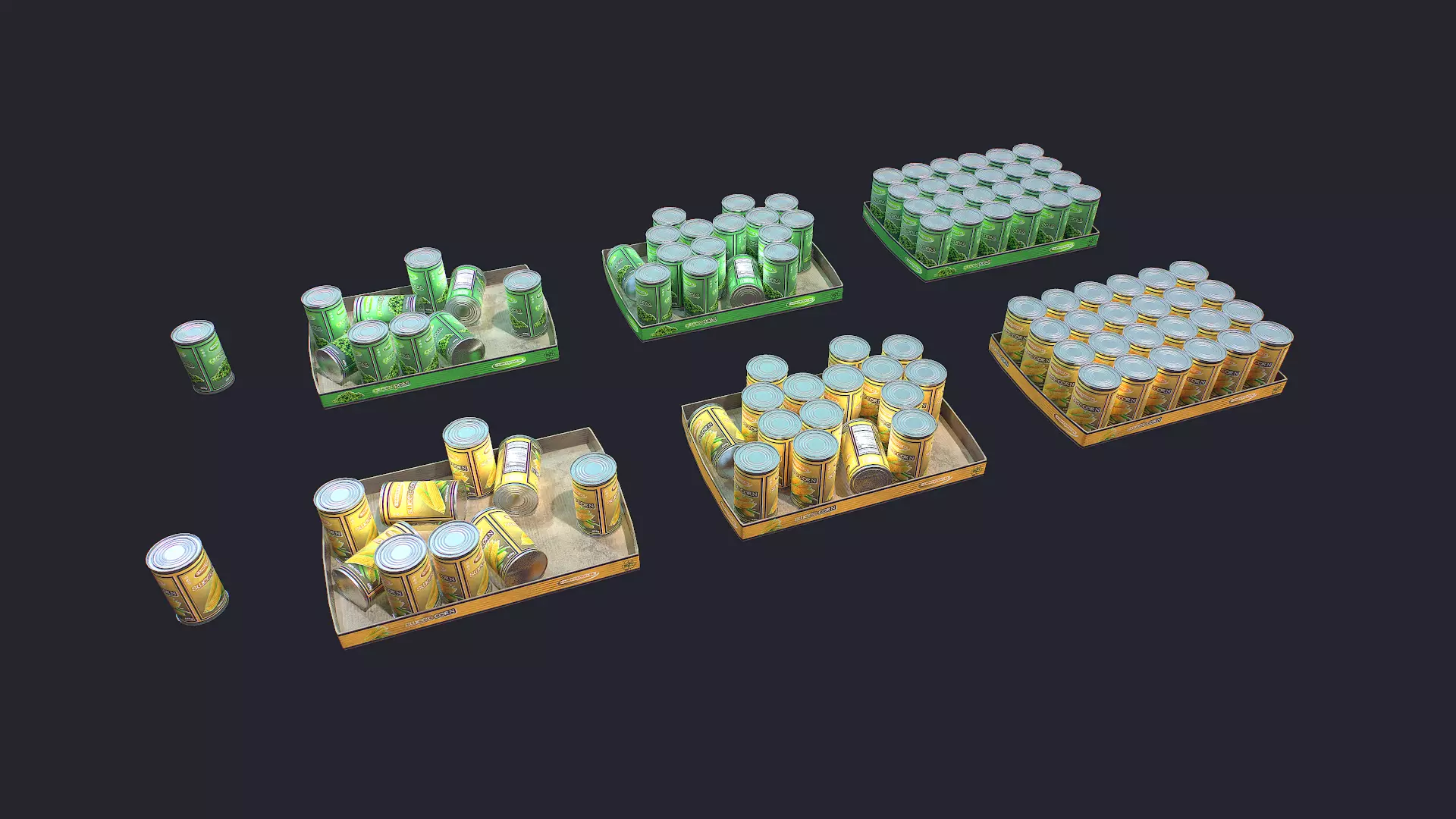 Canned Food Low-poly 3D model