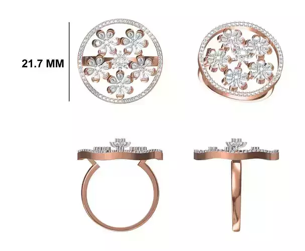 Wedding Engagement Women Ring STL FBX JCD Details