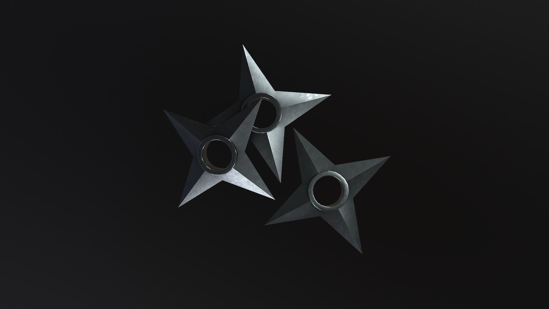 Shuriken 3D Model Low-poly 3D model_3