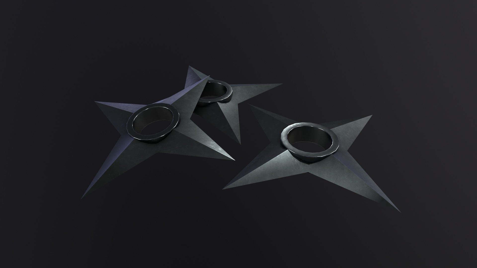 Shuriken 3D Model Low-poly 3D model_2