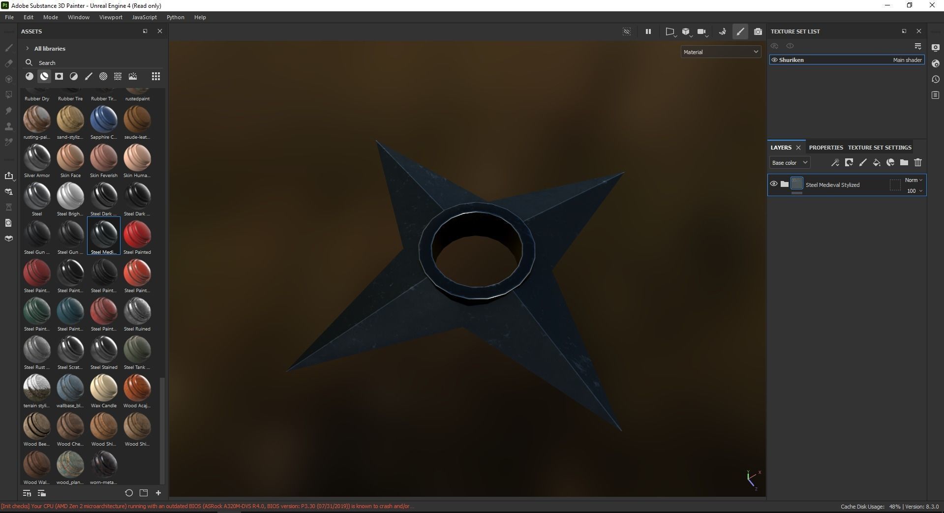 Shuriken 3D Model Low-poly 3D model_6