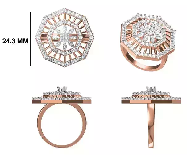 Wedding Engagement Women Ring STL FBX JCD Details