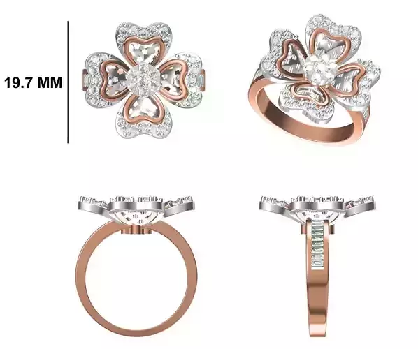 Wedding Engagement Women Ring STL FBX JCD Details