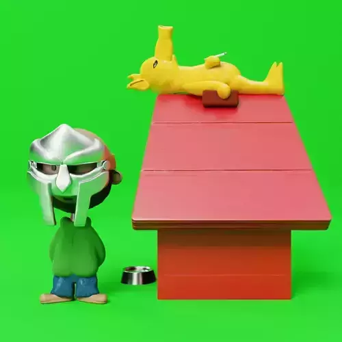 3D Peanuts Style MFDOOM and Quasimoto Cartoon Characters Models Low-poly 3D model
