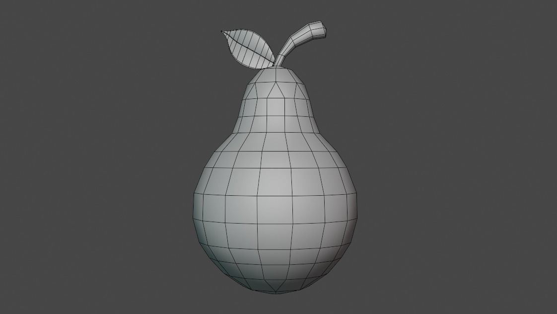 Fruit Low-poly 3D model_9