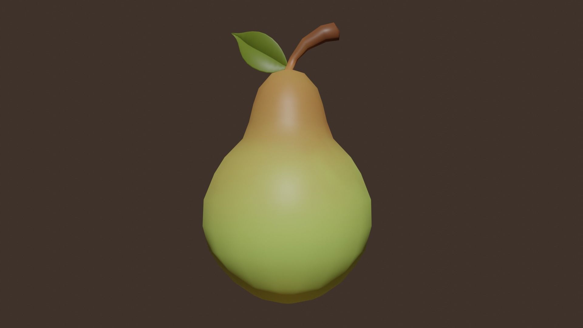 Fruit Low-poly 3D model_7