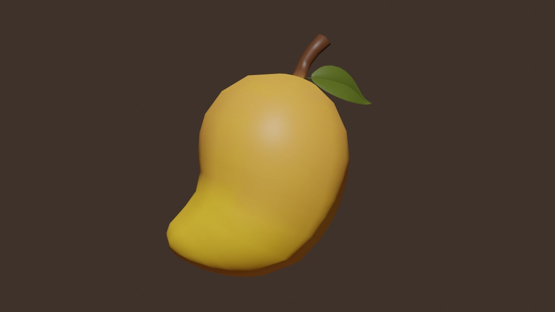 Fruit Low-poly 3D model_4