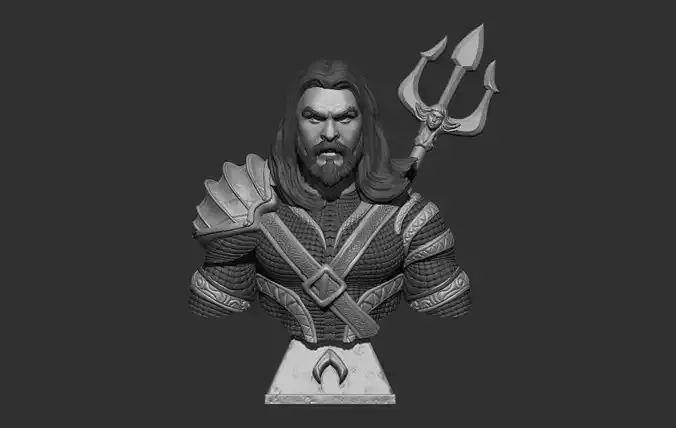 Aquaman Bust 3D Model Ready to Print 3D print model