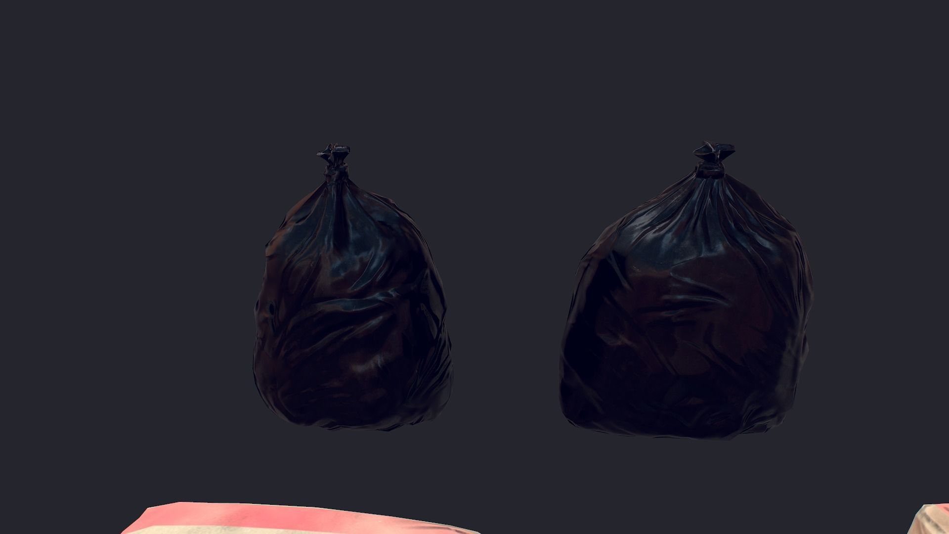 Concrete and Garbage Bags Low-poly 3D model_9