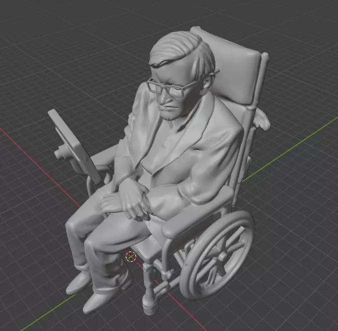 Stephen Hawking 3D print model_3