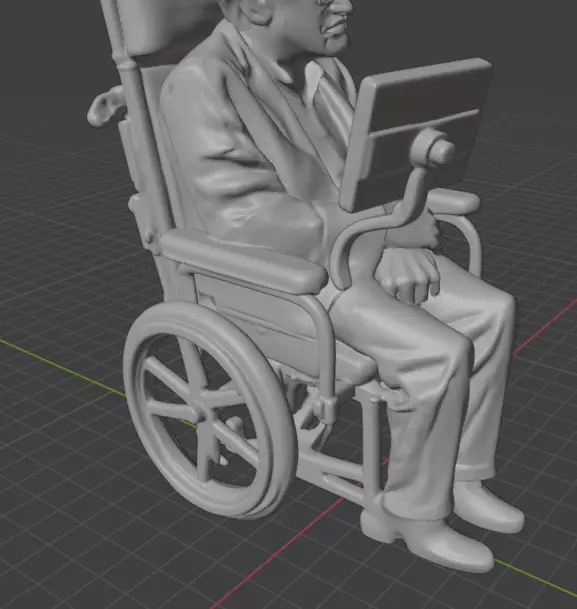 Stephen Hawking 3D print model_9