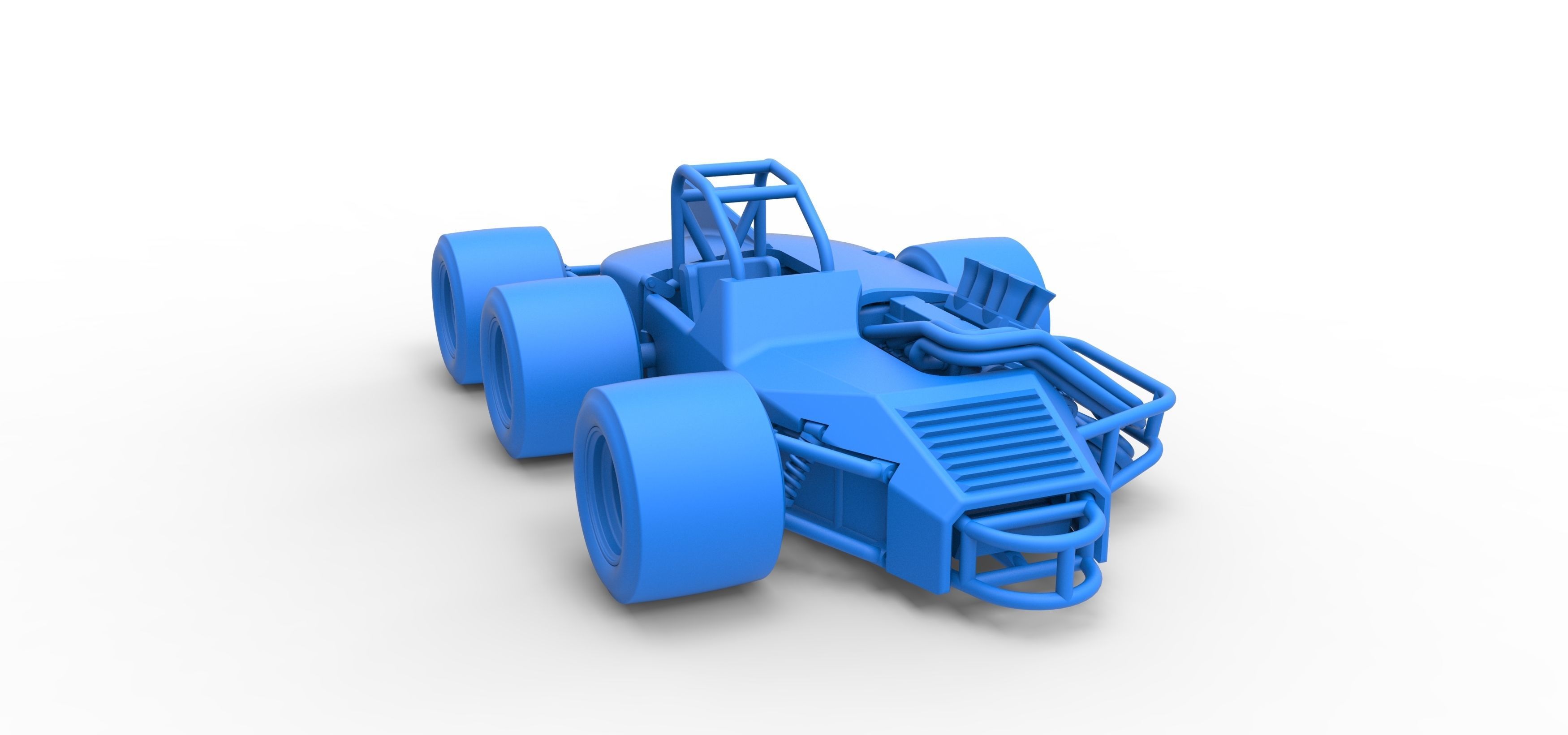 Supermodified 3-to-1 race car Scale 1 to 25 3D print model_47