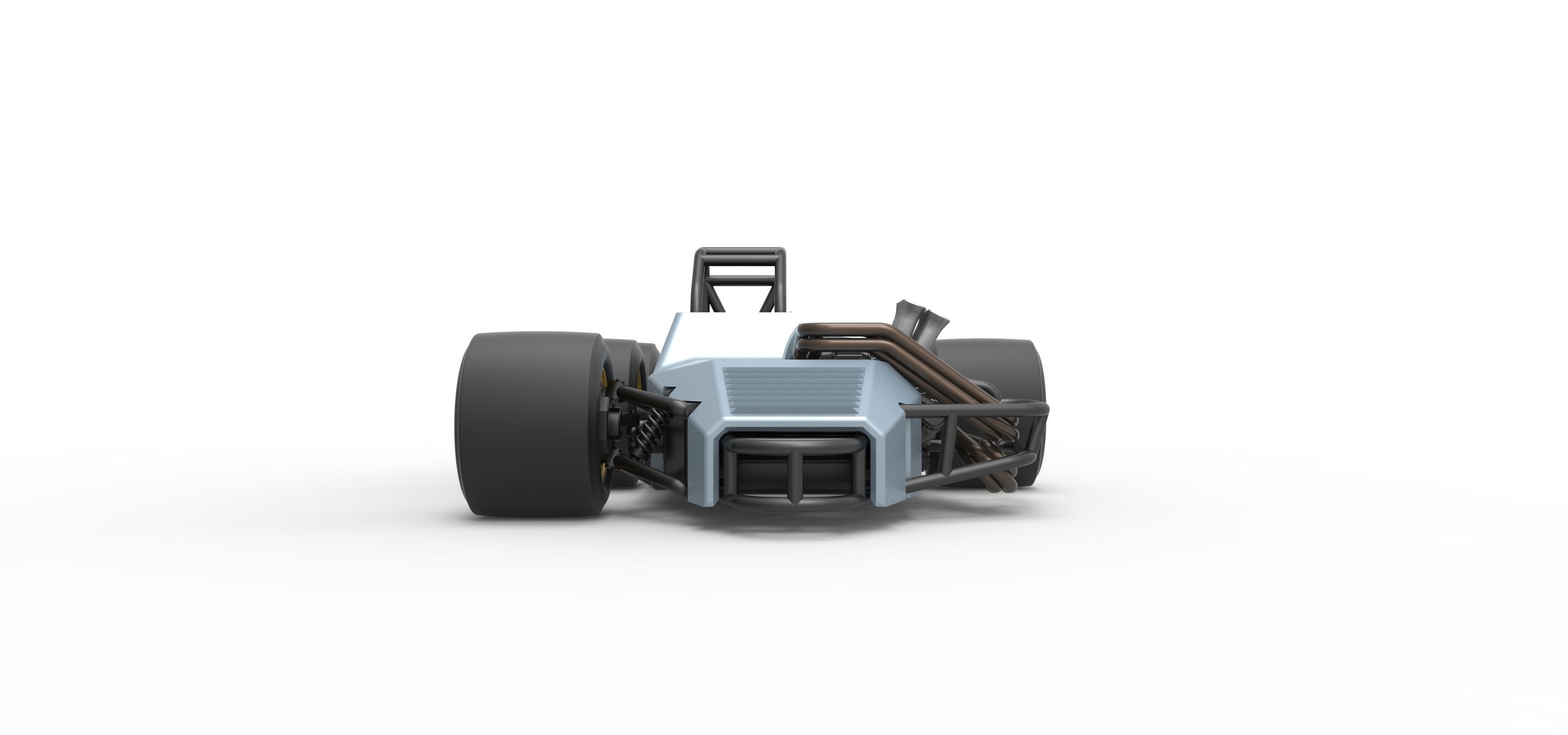 Supermodified 3-to-1 race car Scale 1 to 25 3D print model_8