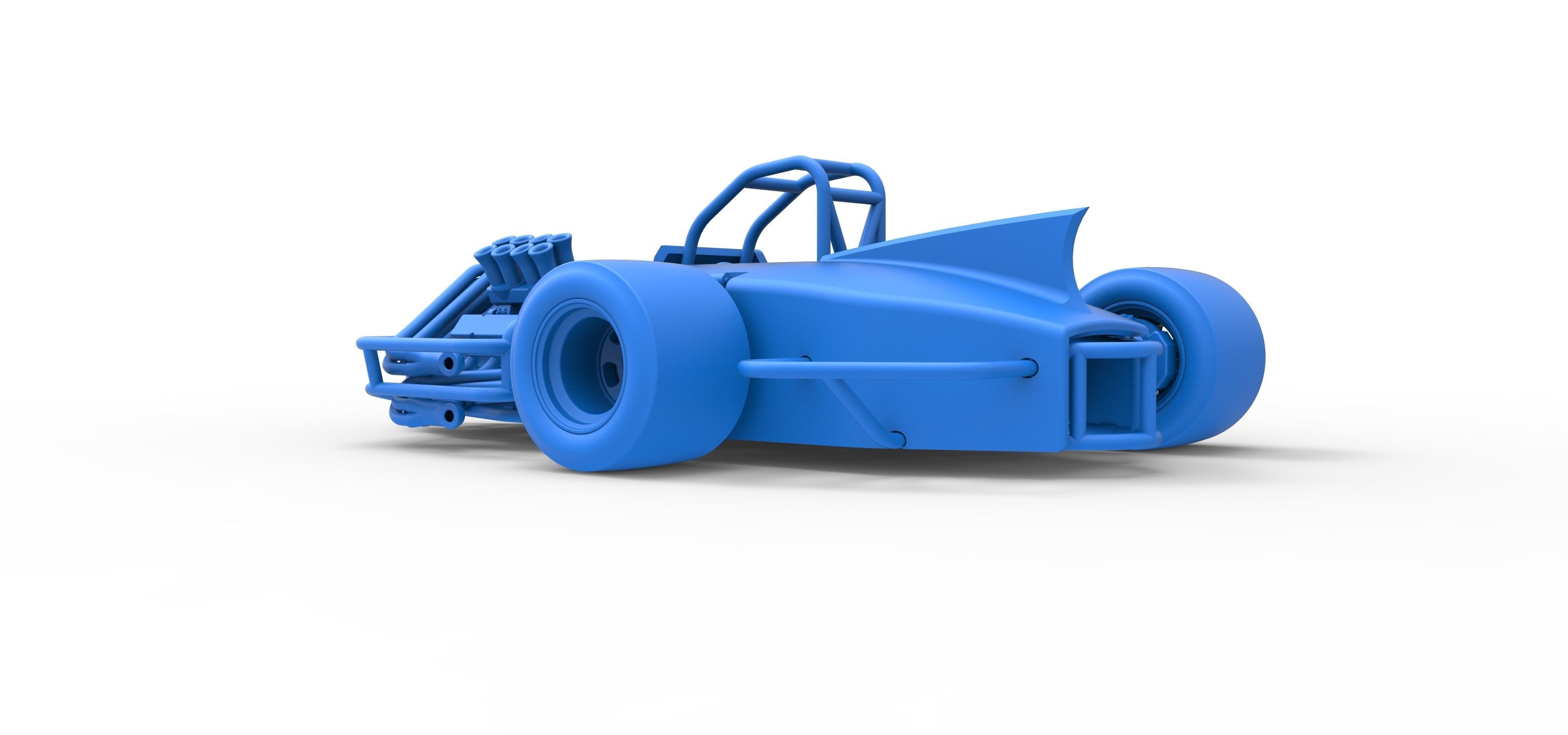 Supermodified 3-to-1 race car Scale 1 to 25 3D print model_36