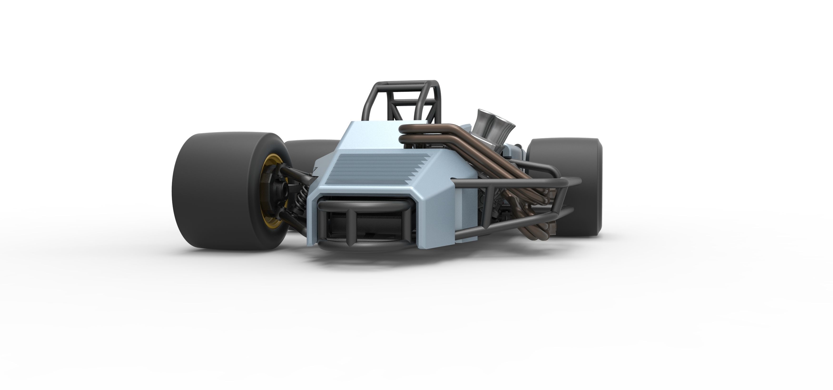 Supermodified 3-to-1 race car Scale 1 to 25 3D print model_6