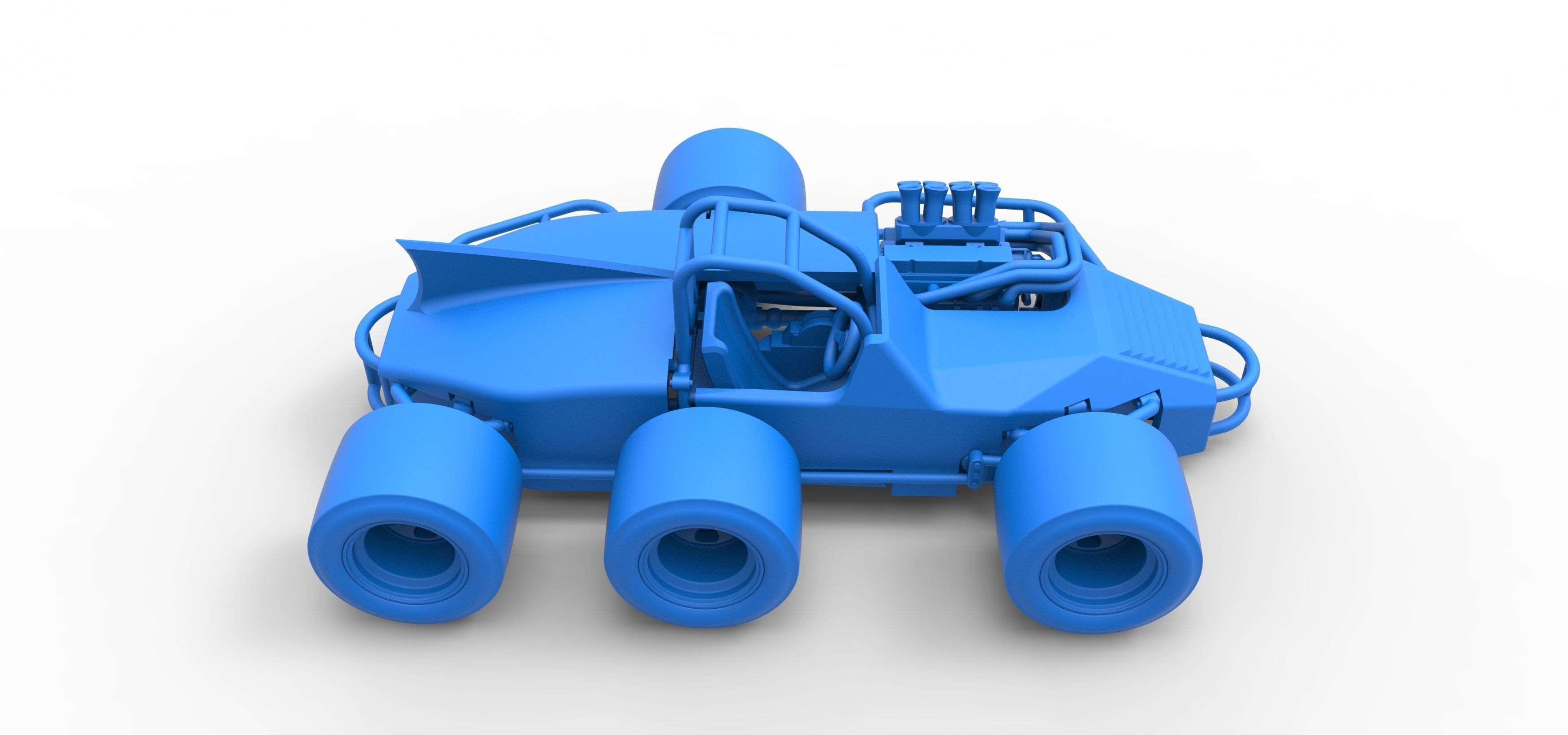 Supermodified 3-to-1 race car Scale 1 to 25 3D print model_45
