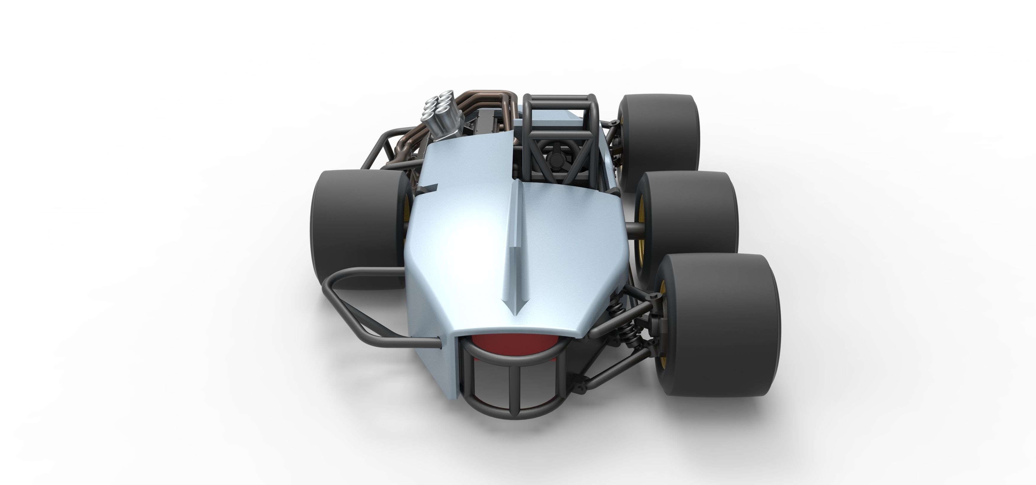 Supermodified 3-to-1 race car Scale 1 to 25 3D print model_15