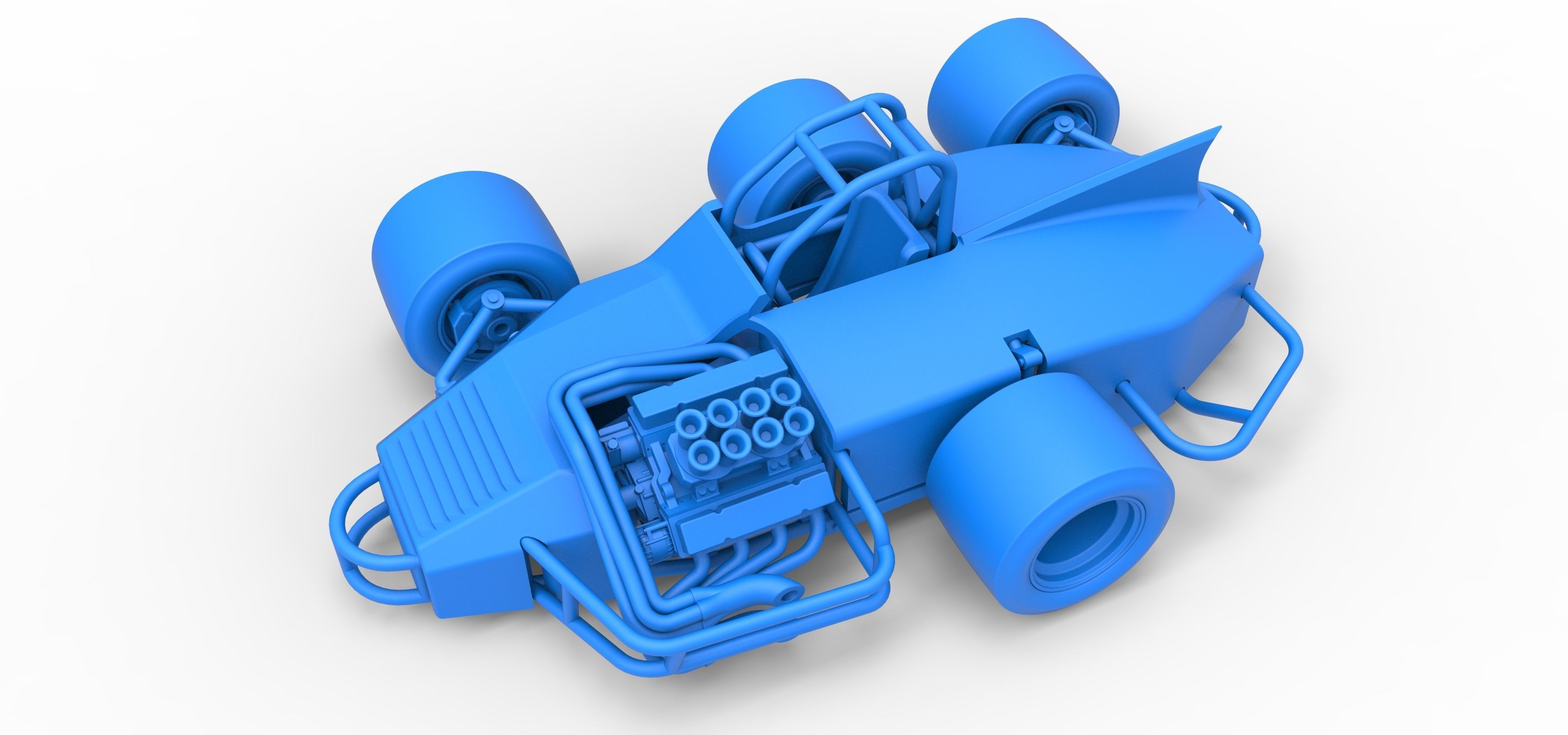 Supermodified 3-to-1 race car Scale 1 to 25 3D print model_25