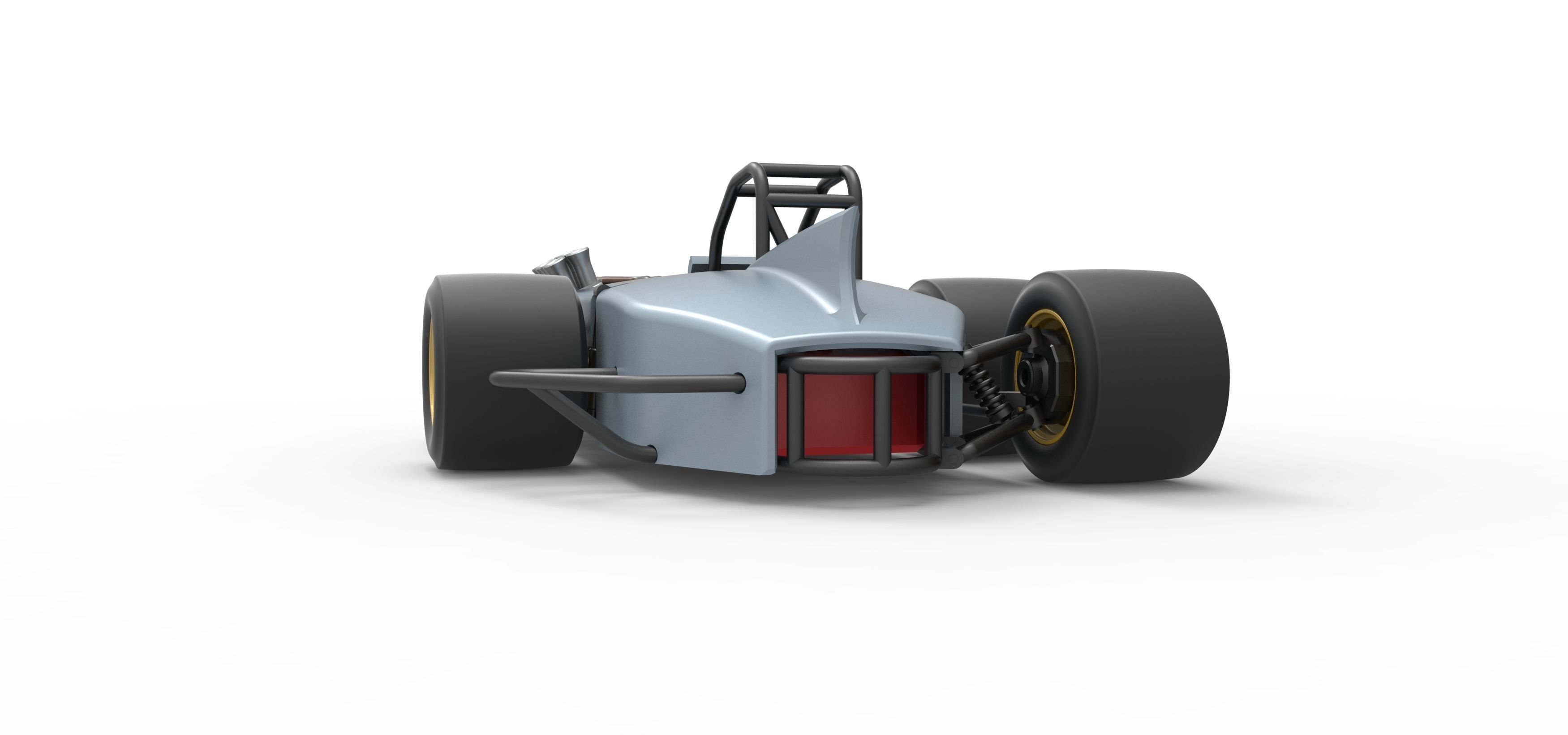 Supermodified 3-to-1 race car Scale 1 to 25 3D print model_14