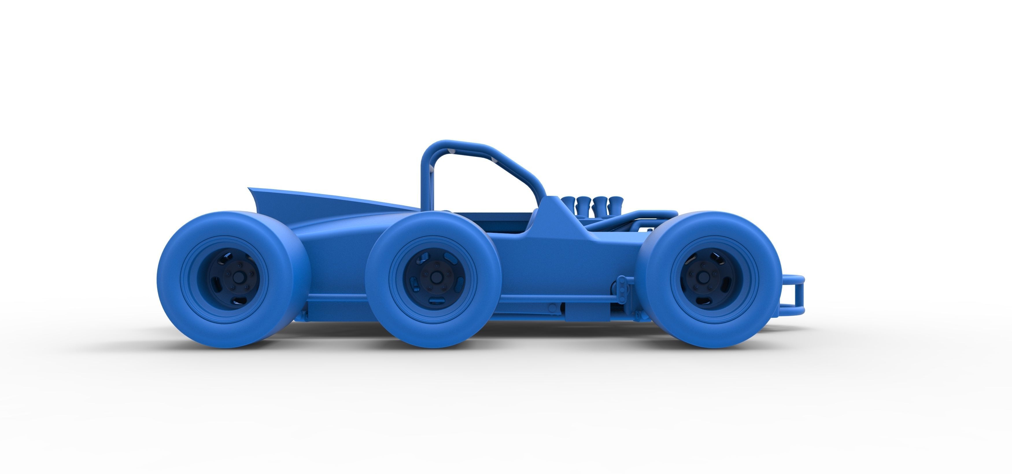 Supermodified 3-to-1 race car Scale 1 to 25 3D print model_44