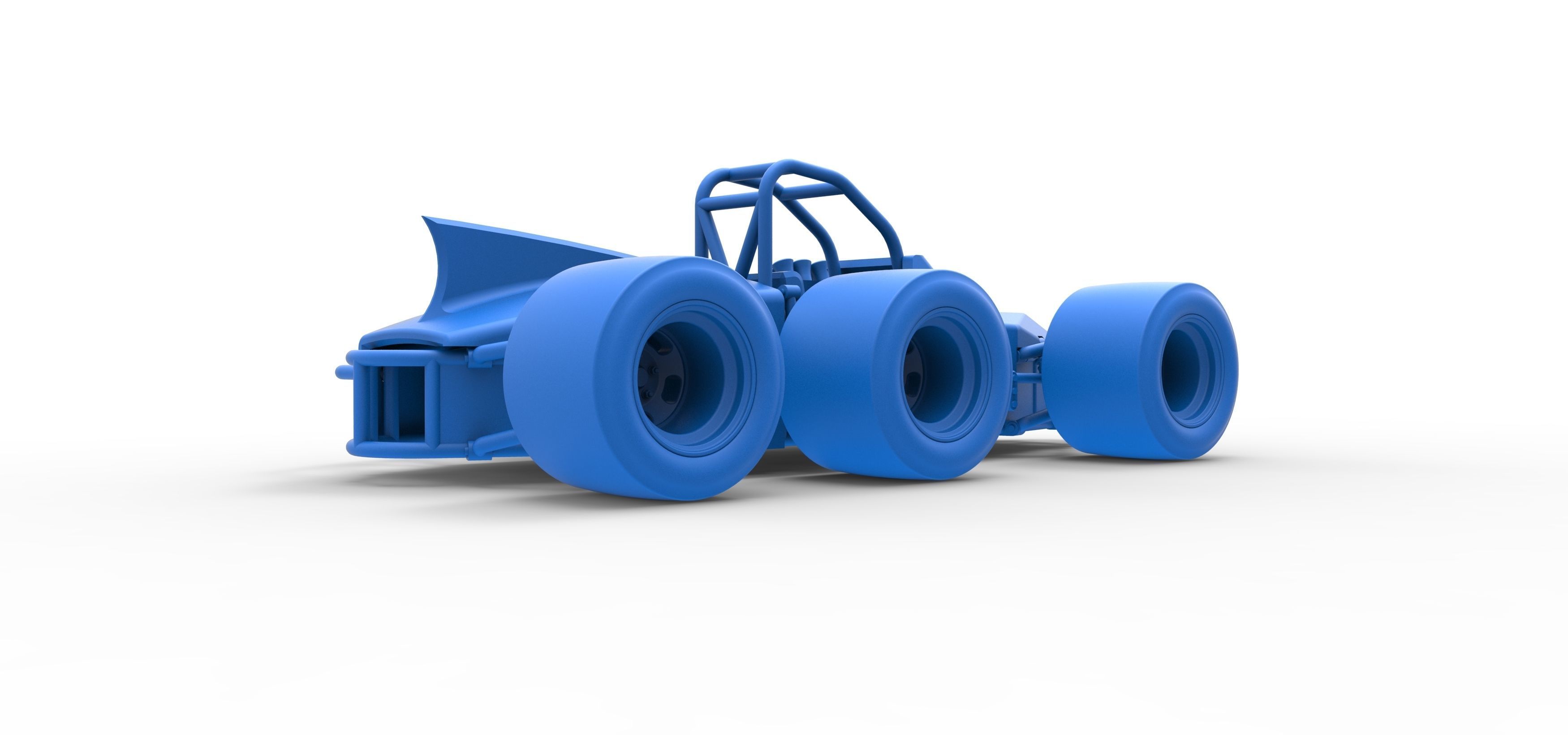 Supermodified 3-to-1 race car Scale 1 to 25 3D print model_42