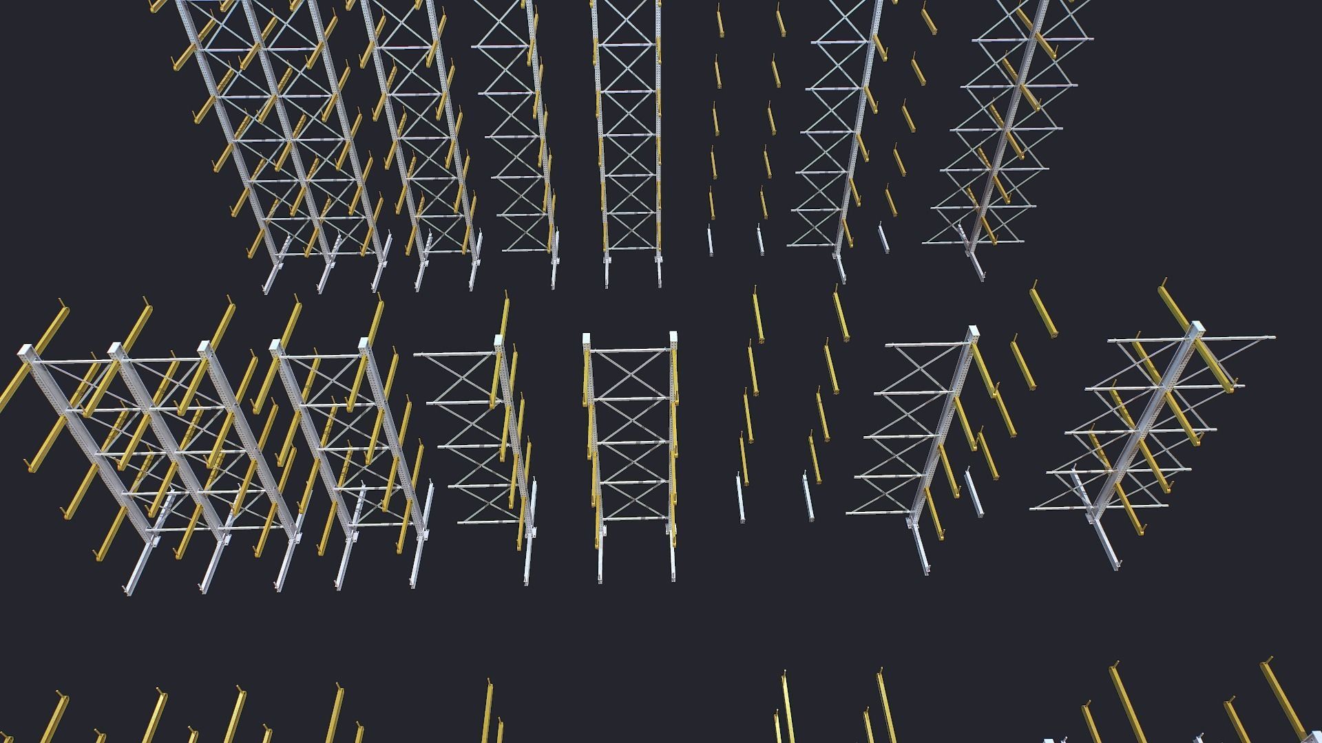 Warehouse Heavy Racks Shelves Low-poly 3D model_6