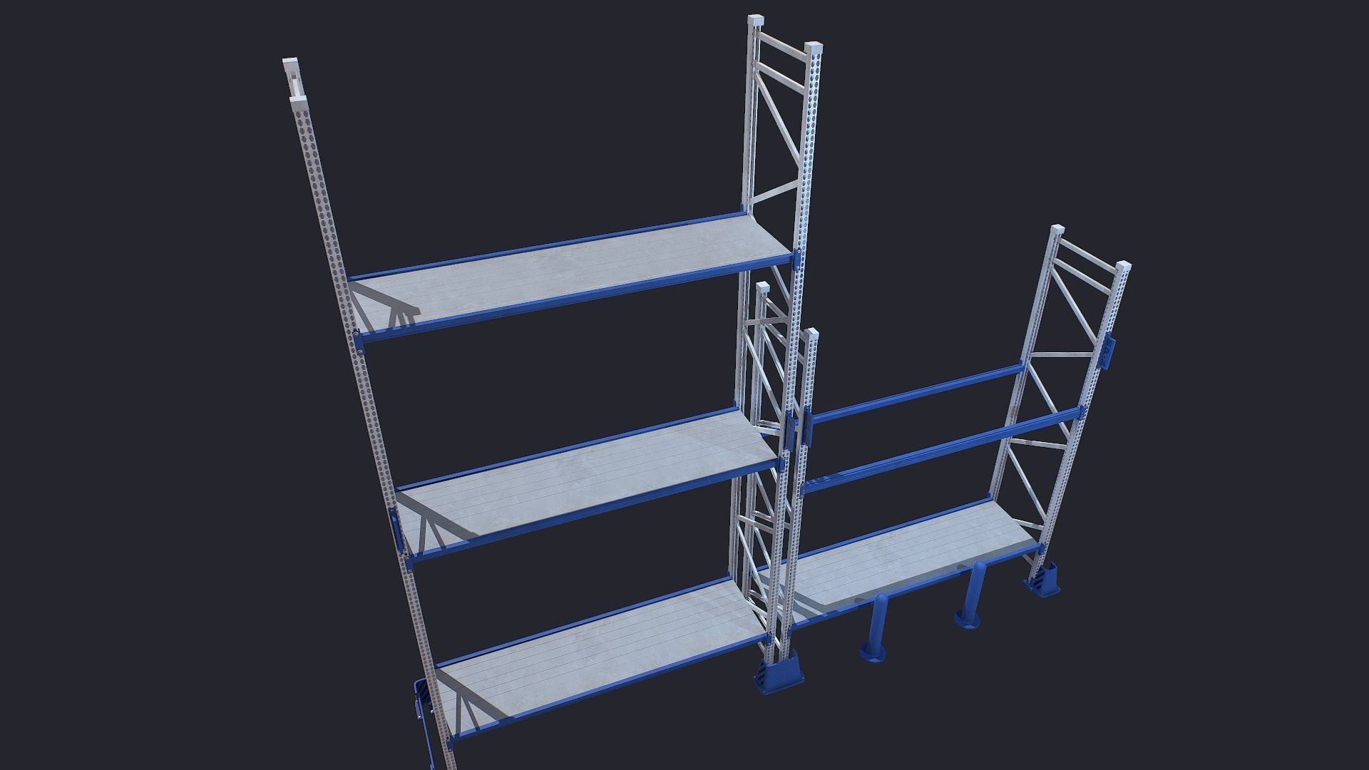 3D model Warehouse Racks Shelves VR / AR / low-poly | CGTrader