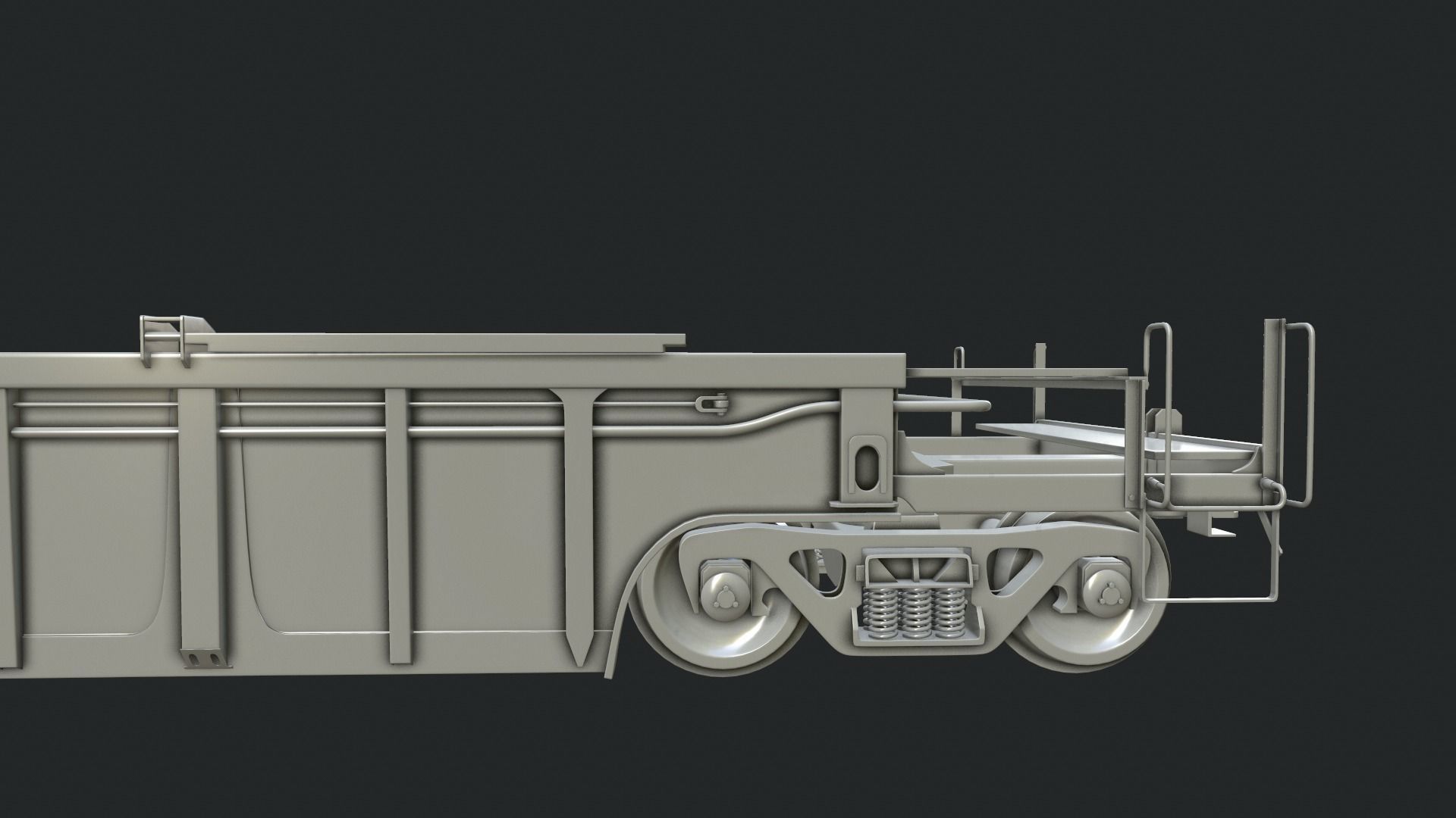 Flat Car 3D model_11
