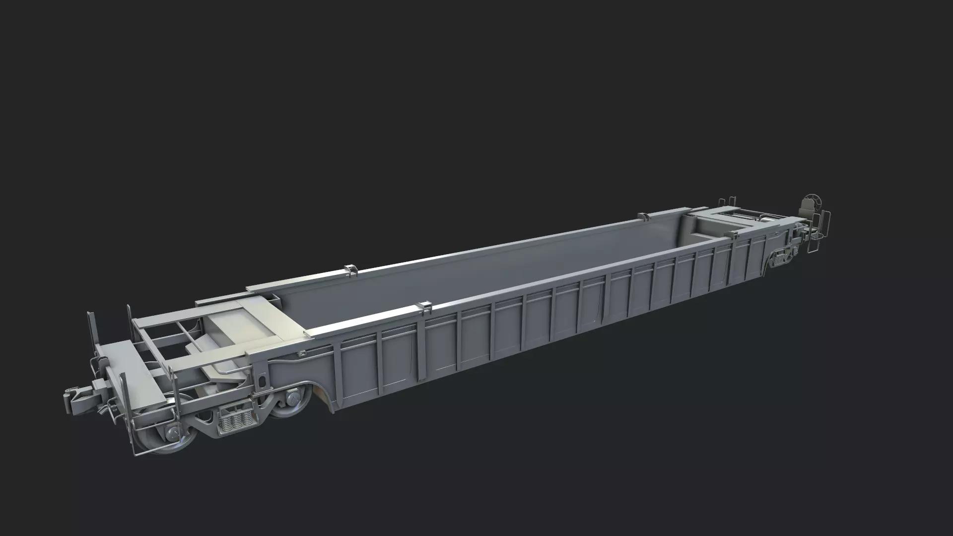 Flat Car 3D model_0