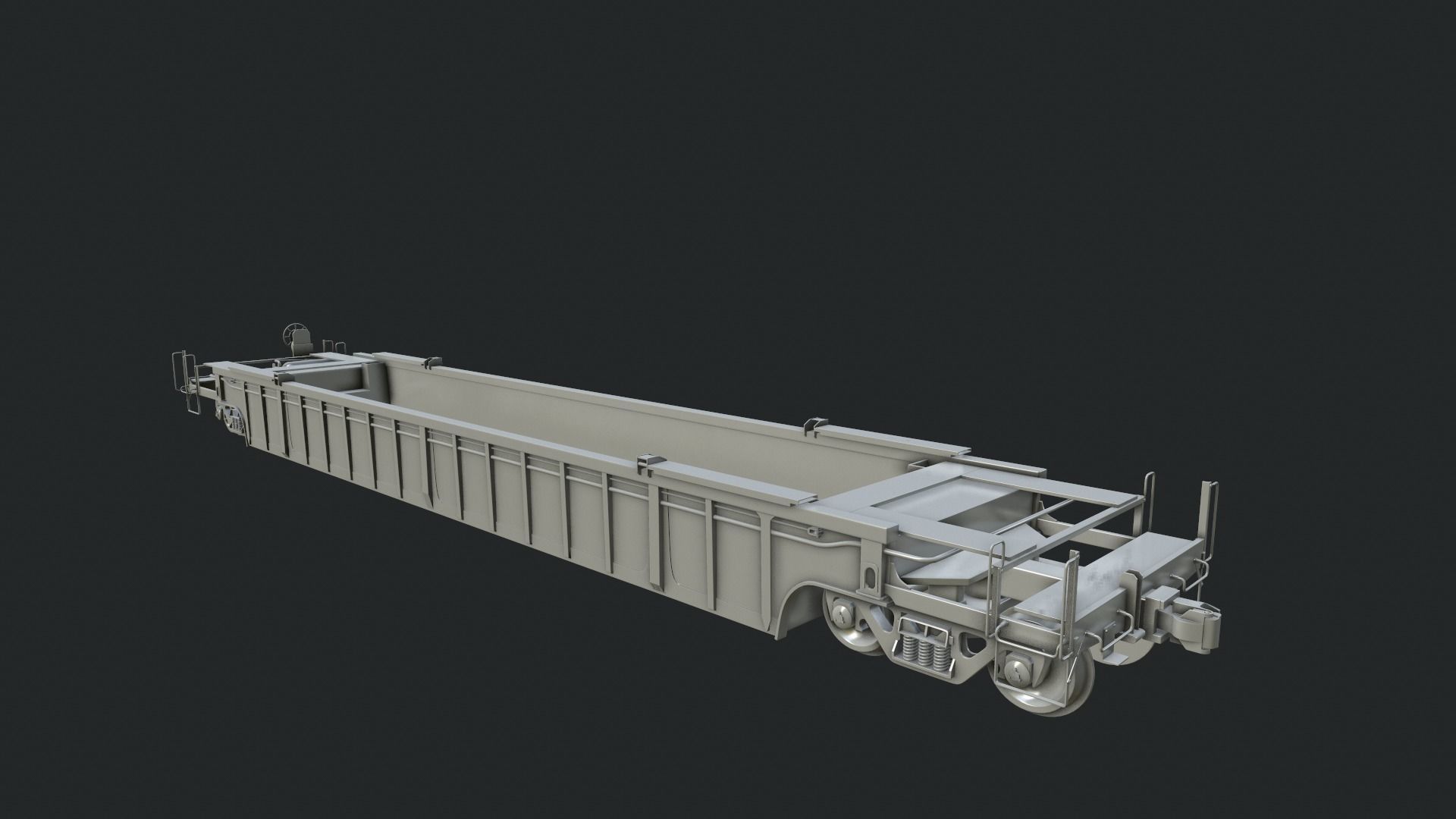 Flat Car 3D model_1