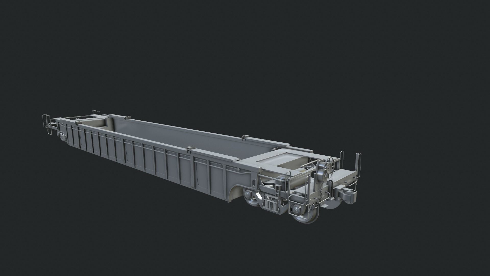 Flat Car 3D model_2