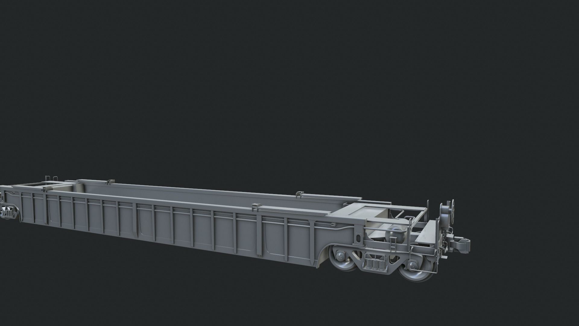 Flat Car 3D model_7
