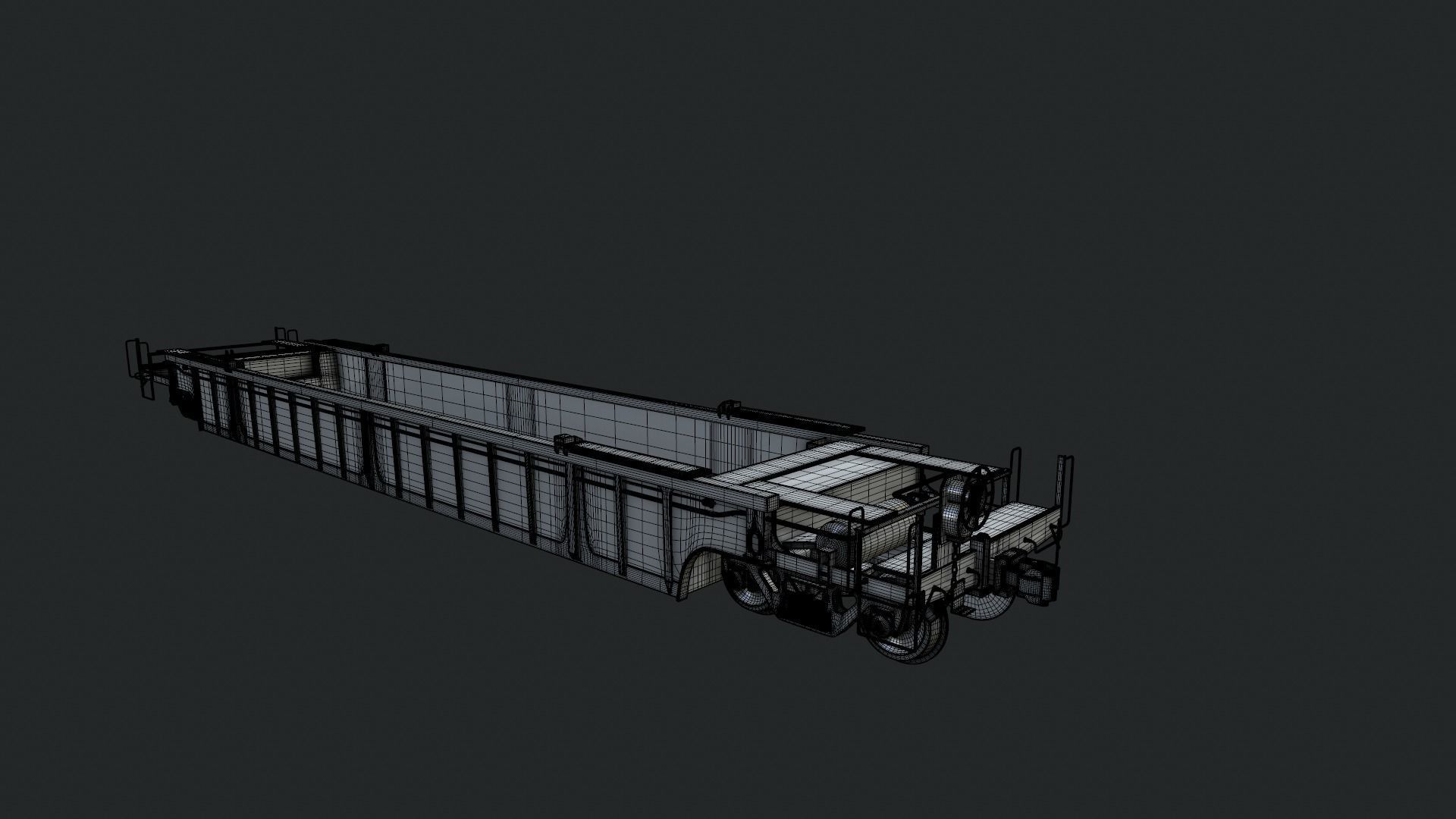 Flat Car 3D model_15