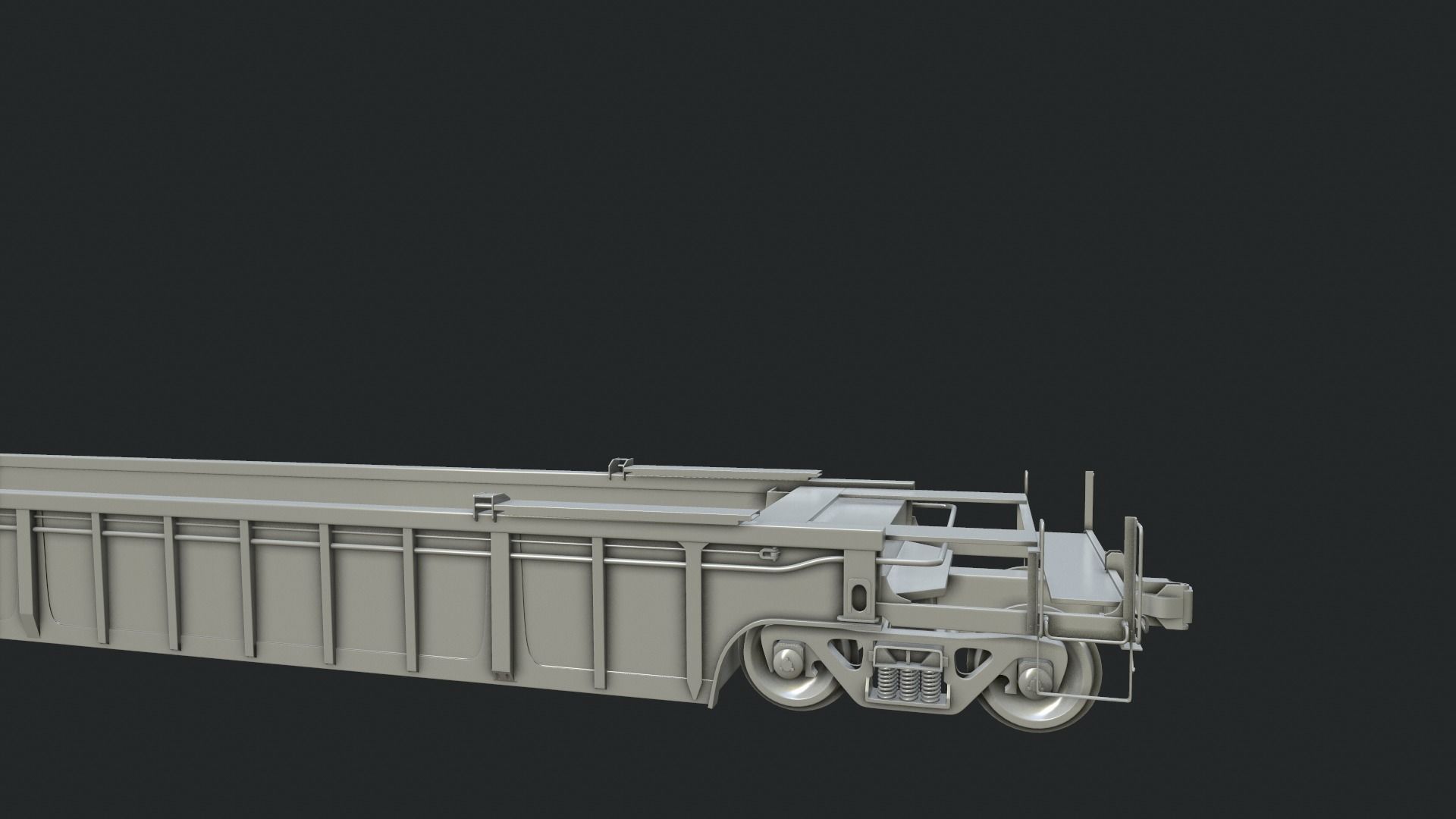 Flat Car 3D model_4