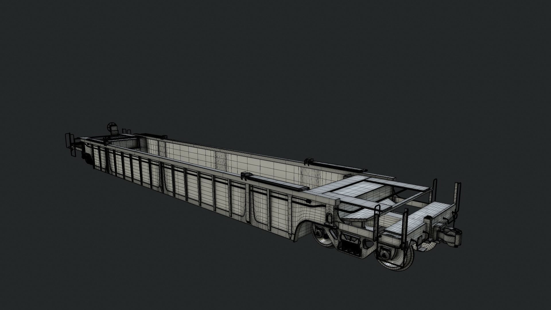 Flat Car 3D model_14