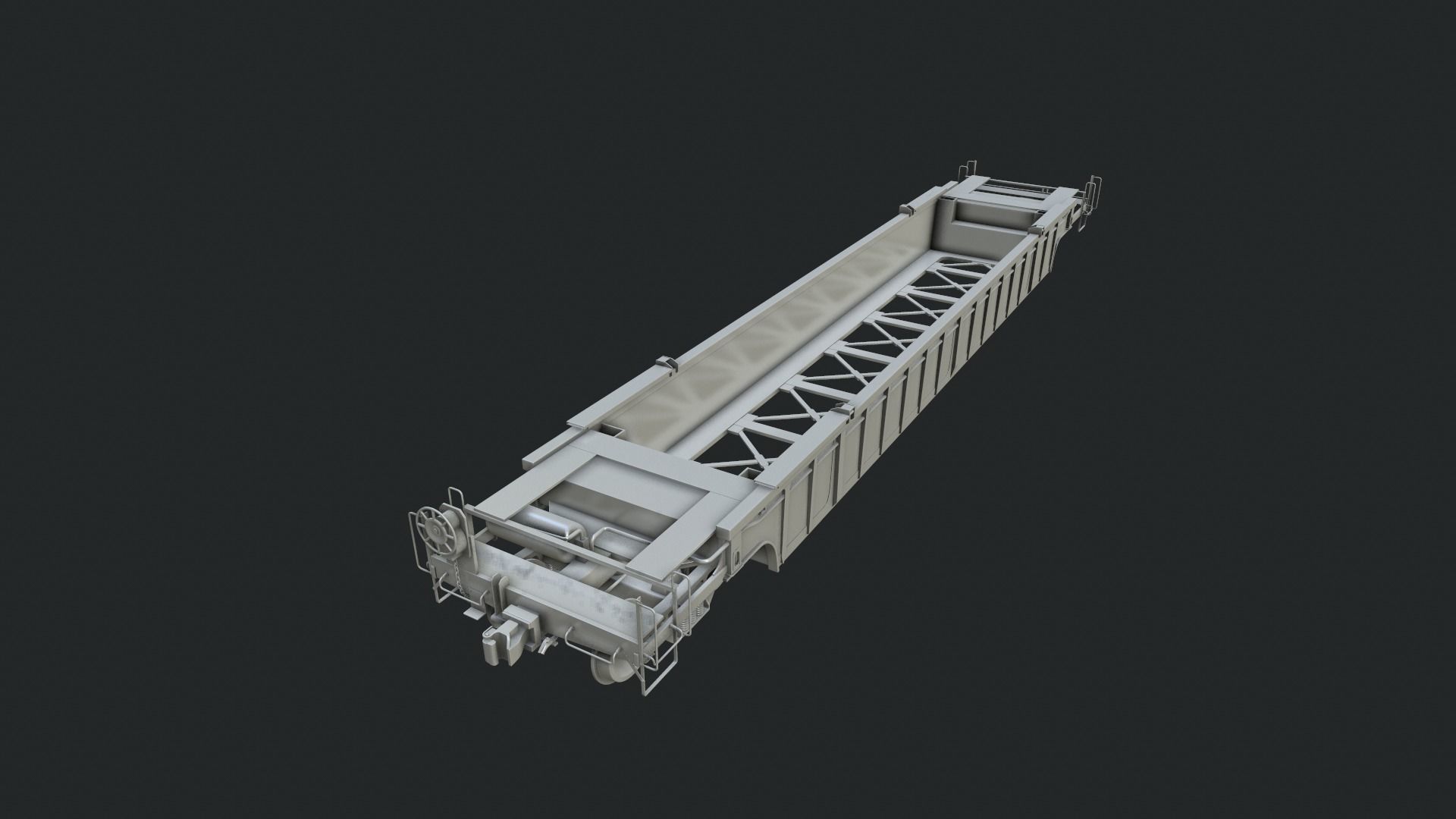 Flat Car 3D model_8
