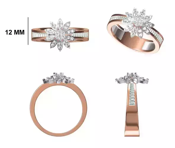 Wedding Engagement Women Ring STL FBX JCD Details