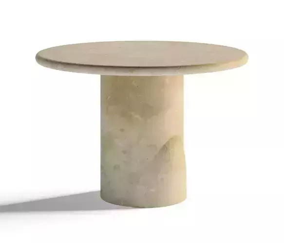 Round stone table low-poly